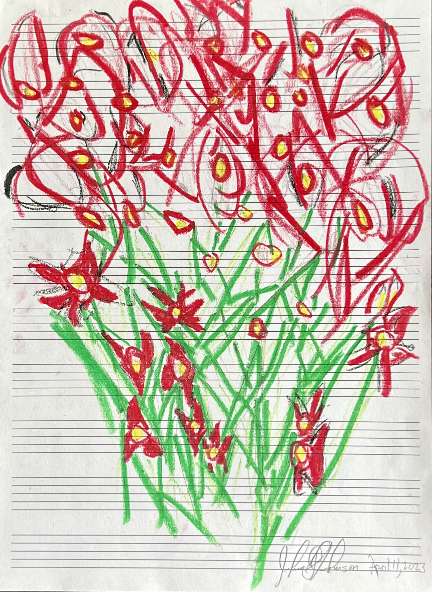 Floral Musical Score